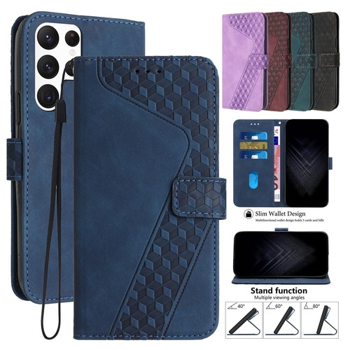 Leather emboss wallet phone - leather,