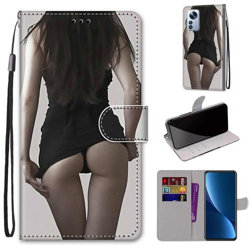 Printed leather flip - leather, wallet