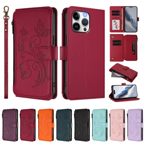Zip wallet case purse - wallet, leather